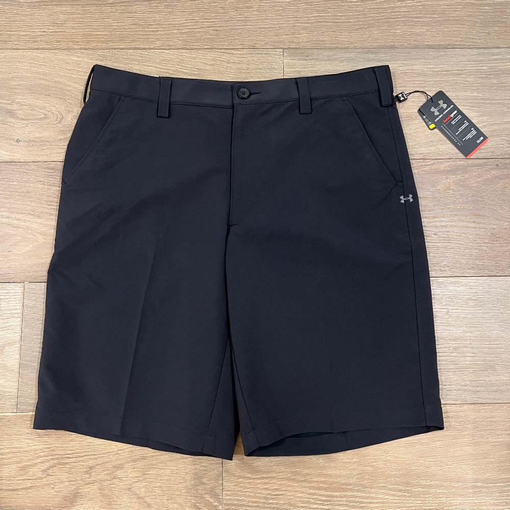 Under Armour Golf Heat Gear Shorts Size 36 Black